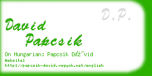 david papcsik business card